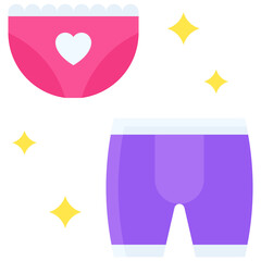 Underwear icon, New year realated vector