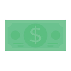 A banknote flat icon vector 
