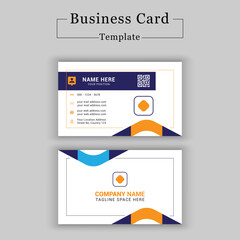 Modern abstract business card template with clean shapes
