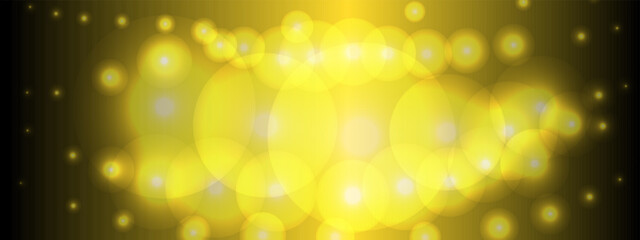 Abstract festive bokeh light background. Golden bokeh lights, Holiday concept and celebration background. you can used for New Year, Anniversary, Wedding, Valentine, Birthday, banner, party etc.