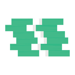 Obraz premium A banknote flat icon vector 