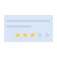 A profile review flat icon 