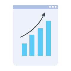 Modern icon of data analysis in flat style 
