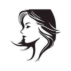 Beauty minimal line vector illustration. Vector logo design for beauty salon or hair salon or cosmetic design