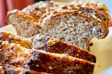 15 Whole Grain White Wheat Bread (Honey Oat Rind) - Made from superfoods including: flaxseed, quinoa, spelt, einkorn wheat, farro, kamut khorasan wheat, bulgur, amaranth, oats, chia, fonio, and teff