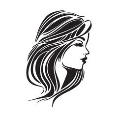 Beauty minimal line vector illustration. Vector logo design for beauty salon or hair salon or cosmetic design