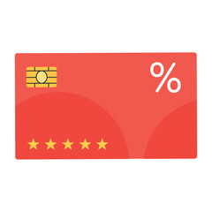 Get a card discount flat icon 