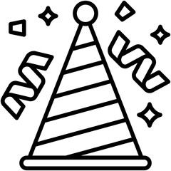 Party hat icon, New year realated vector