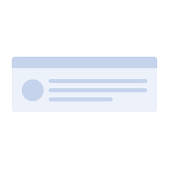 A customizable flat design of message 