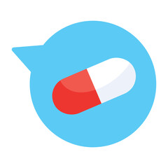 A customizable flat design of message 