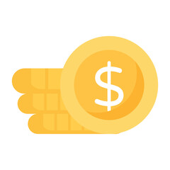 A banknote flat icon vector 