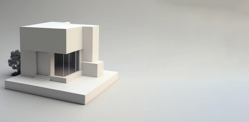 3d render of a modern house, minimal