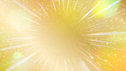 ゴールドホログラムカラーの光の放射背景 - 556731090