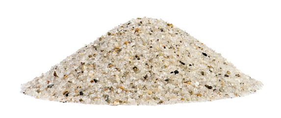 Pile of sand quartz mix with rock. PNG File