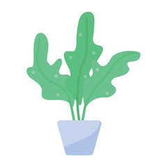 Flat icon design of indoor plant