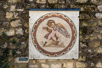 Fototapeta na wymiar Mosaïque représentant Ganymède et Zeus