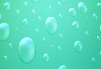 Light Green vector pattern with spheres.