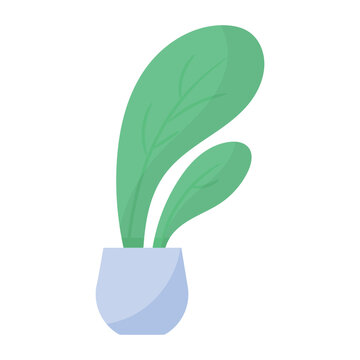 Flat icon design of indoor plant