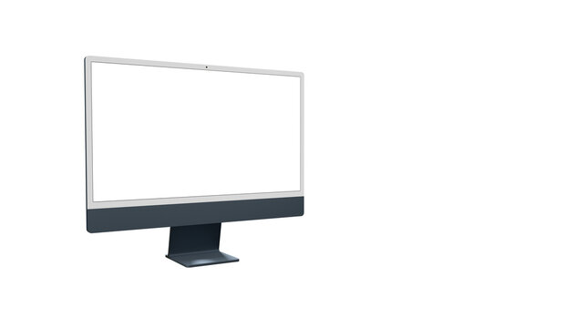 Desktop monitor screen with website presentation mockup isolated png