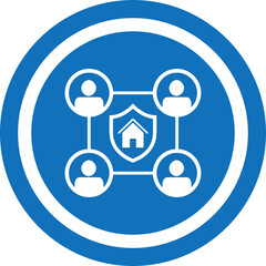 Trust Icon, People Conversation Trust Icon, Blue Vector