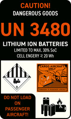 UN 3480 lithium batteries, less than 20 Wh, 30% SoC