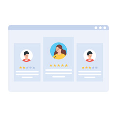 Modern icon of data analysis in flat style 