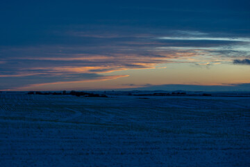 Sunset over the prairies