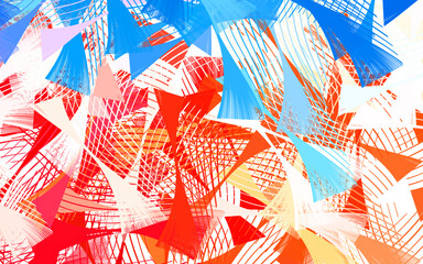 Light Blue, Red vector texture with abstract forms.