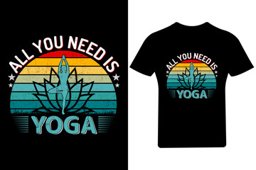 All you need is yoga Vintage T Shirt, Yoga Vintage Shirt, yoga, meditation,
