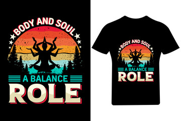 Body and soul a balance role yoga Vintage T Shirt, Yoga Vintage Shirt, yoga, meditation,