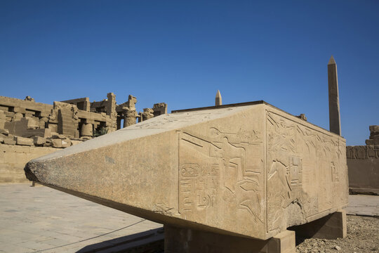 Fallen Obelisk of Hatshepsut, Karnak Temple Complex, UNESCO World Heritage Site; Luxor, Egypt