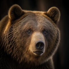 brown bear close up portrait