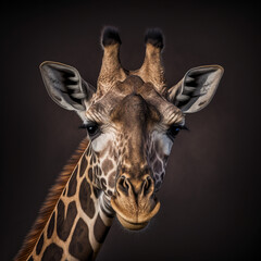 Obraz premium a close up portrait of a giraffe