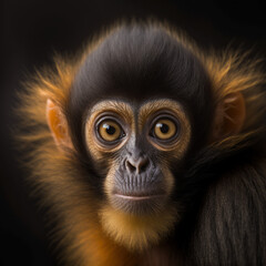 Fototapeta premium a close up portrait of a spider monkey
