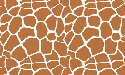 Vector seamless pattern with giraffe skin texture. © Abu