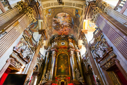 Interior of the Church of the Holy Name of Jesus; Wroclaw, Silesia, Poland