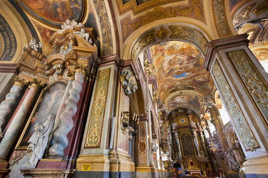Interior of the Church of the Holy Name of Jesus; Wroclaw, Silesia, Poland