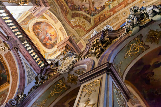 Interior of the Church of the Holy Name of Jesus; Wroclaw, Silesia, Poland