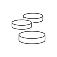 Round pills line outline icon