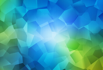 Obraz premium Light Blue, Green vector background with abstract shapes.