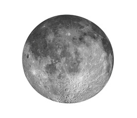 moon on the white background, isolated