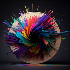 Spin Art Paint Wheel