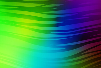 Dark Multicolor vector glossy abstract background.