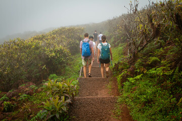 Sendero para subir laguna el Junco Isla San Cristobal Galápagos © Francisco