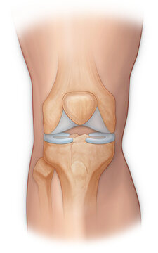 Illustration of knee bones; Illustration