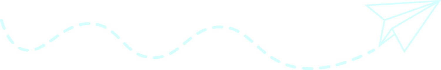 Dashed Line Paper Airplane Route