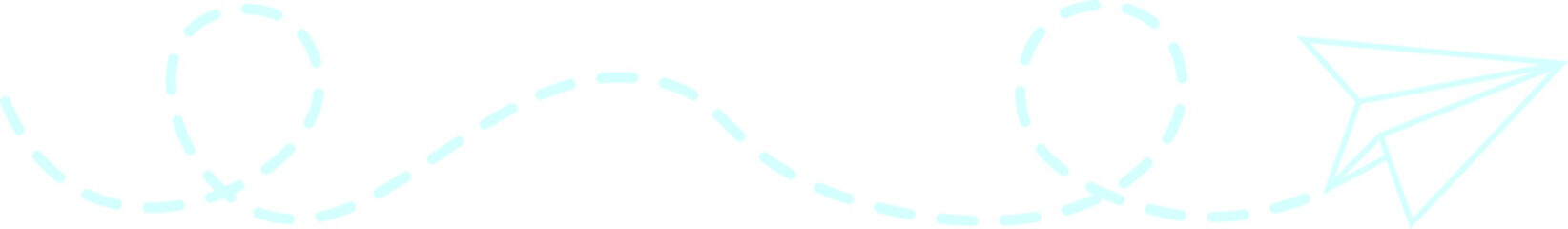 Dashed Line Paper Airplane Route