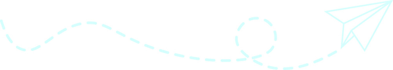 Dashed Line Paper Airplane Route