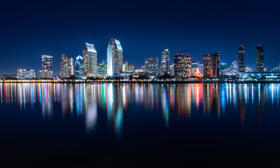 Fototapeta na wymiar San Diego Skyline at Night