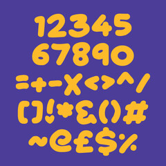 Maths numbers and symbols vector illustration